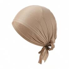 1pc Solid Color New Style Two-Piece Hat, Versatile Underhat, Modal Turban Headband