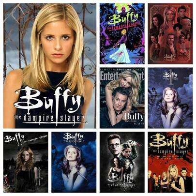 1PC/3 Pieces Halloween Vampire Slayer Canvas Art Painting Kit Mosaic Jewelry Home Decor Children's Gifts Decorative Paintings Home Living Room Hanging Paintings Entrance Mural Canvas Photo Frame Poster Wall Art Waterproof Paper Sticker Coffee House Bar Room Wall Decorations