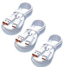 NNBILI 3 件装 10A 100W Type C 超级快速充电线数据线兼容三星兼容华为兼容小米红米快速充电 USB C 数据线兼容 16、16 Pro Max、15、15 Plus、15 Pro、15 Pro Max，兼容红米，兼容 OnePlus 充电器