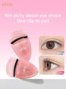 ukiss 便携式睫毛夹，轮廓分明，宽桨 + 均匀力度弹簧，睫毛大开，睫毛浓密，温和睫毛工具，可卷翘睫毛，与睫毛膏一起使用，令睫毛更加浓密