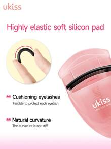 ukiss 便携式睫毛夹，轮廓分明，宽桨 + 均匀力度弹簧，睫毛大开，睫毛浓密，温和睫毛工具，可卷翘睫毛，与睫毛膏一起使用，令睫毛更加浓密