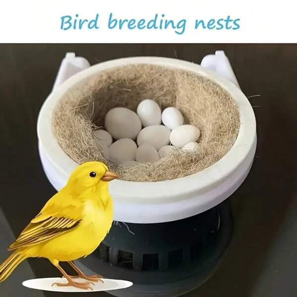 5 Bird Breeding Nests - Plastic Bird Nest With Stand And Soft Fibre Mattress, Hanging Bird House Bird Stand Breeding House - Suitable For Parrots And Small Birds - Suitable For Indoor And Outdoor Use - The Perfect Gift For Bird Lovers
