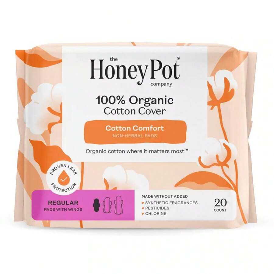 100% Organic Cotton Comfort Cover Regular Pad - 20ct - 1 - 查看 1