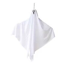 Ornament suspendat cu fantomă pentru decor de Halloween, recuzită de aranjament exclusiv pentru locații transfrontaliere, decor suspendat cu groază, fantomă mică suspendată albă