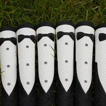 10 piezas de agarres de palos de golf - Estándar y de tamaño medio, diseño de cordón trenzado para un mayor control y comodidad, material de goma duradero - Negro - Ver 2
