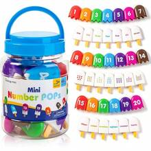 Tendencia52 PC de paletas del alfabeto ABC – Juguetes para el aula, juguetes educativos preescolares para aprender alfabeto - Divertido y atractivo juego de combinación de alfabetoCalidad premium - Número de pops - Ver 8