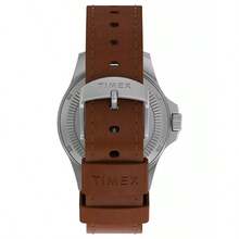 Timex TIAMISU 男士石英皮革三针腕表，不锈钢表壳/蓝宝石水晶表镜，男士腕表，北极探险系列，太阳能驱动 - 黑色表盘，不锈钢表壳和表带 - 藍色 - 查看 2