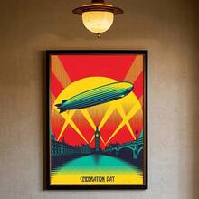 1 pezzo cartellone murale senza cornice, 1 pezzo popolare cartellone da parete dell'aeronave Band L-LED Z-Zeppelin, stampa artistica per decorazione domestica, sala da pranzo, camera da letto, bar, impermeabile, opzionale con cornice - Multicolore - Visualizzare 35