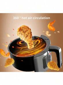 LIPETY Hot Air Fryer With Viewing Window - 5 Quart Compact - Digital Airfryer 5 Qt For 2-3 Persons - 5 Qt For Office, Dorm Room - 6-In-1 Baking, Toasting, Grilling, Reheating - 1400 W, 400 °F, Kitchen Airfryer, Worktop, Gift