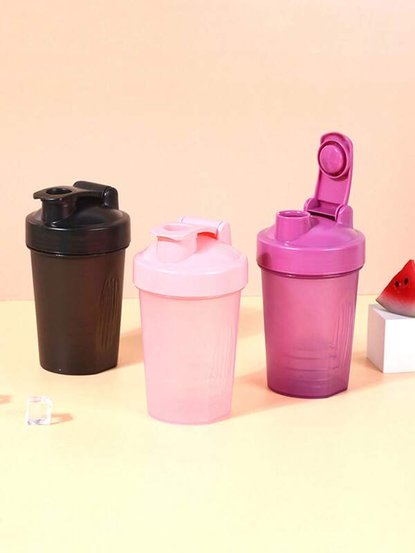 1pc 400ml 14oz Shaker Bottle Protein Shakes,Shaker Bottle,Fitness Shake Cup, Sports Water Cup,Shaker-Bottle With Whisk Balls,Makes It Easy To Add Mix Scoops And Liquids, And Embossed Markings Measure Both Ounces And Milliliters,Making It Perfect For Protein Shakes, Smoothies