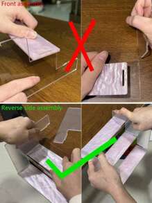 1pc Colorful Acrylic Ladder Display Rack, 3-Tier Shelf For Collectibles, Figurines, Toys, Collectibles, Comics, Nail Polish, Perfume, Cupcakes, Decorations And Storage Items