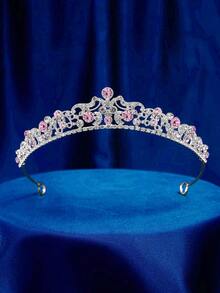 1 件时尚优雅女士公主皇冠，婚礼派对新娘发饰 - 銀色 - 查看 11