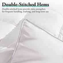 SUN YEE Goose Down Duvet Quilt 500GSM Duvet Doona Winter Summer Quilt King - 白色 - 查看 5