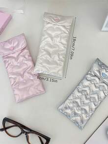 1個可愛眼鏡袋 女生眼鏡收納盒 多功能收納袋 眼鏡整理袋 珠寶收納盒 眼鏡配件 韓系Ins風 手拿包 扣環開合設計 完美保護眼鏡 適合生日禮物 好友禮物 婚禮伴娘禮 通勤必備 旅行必備 宿舍必備 旅行配件 旅行袋 度假節日 開學用品 眼鏡盒 女用 - 彩色 - 查看 10