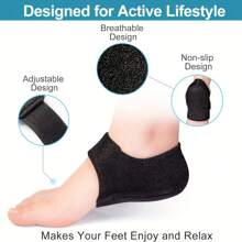 1 Par de Tazas para el Talón, Protectores de Talón, Cojín de Talón para Fascitis Plantar, Tendinitis de Aquiles, Espolón Óseo, y Alivio del Dolor de Talón, Accesorios para Gimnasio