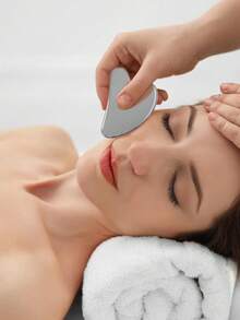 1/2pcs/Set SetStainless Steel Face Roller And Gua Sha Bundle - Metal Face Roller, Metal Gua Sha, Facial Massage Tools To Reduce Puffiness, Lymphatic Drainage, Facial Tension, Skin Care Face Massagers,Beauty,Skin Care Products,Spa,Self Care,Skin Care Tools,Face Care,Esthetician Supplies,Massage,Face Massage Tool,Face Roller - Silver - View 5