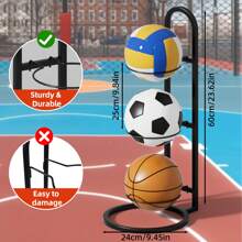 Multi-Layer Basketball, Football, Volleyball Ball Storage Rack, Suitable For Home, Living Room, Bedroom, Garage, Ball Organization And Storage Shelf