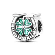 1件精美心形串珠玫瑰花、情人节串珠四叶草、向日葵、春日蝴蝶、U型串珠情侣串珠四叶草、爱情春花、绿色串珠、紫色串珠四叶草、孔雀羽毛、满钻、方形吊坠串珠惊喜礼物、适合原创手链、魅力女性、珐琅工艺珠宝礼物 - 金色 - 查看 18