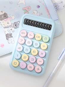 1pc Cube-Shaped 10-Digit Dopamine Calulator, With Soft Buttons, Premium Material, Suitable For School, Home, Supermarket, Bank Uses