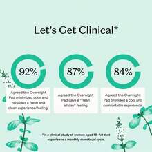 The Honey Pot Company 100% Organic Cotton Cover Cooling Herbal Infusion Overnight Pads - 12ct - 1 - 查看 5