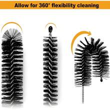 Spazzola per la pulizia della macchina da caffè - Confezione da 15 spazzole per cannucce, spazzola per bottiglie con manico lungo, spazzola flessibile per bottiglie d'acqua, bicchieri, tazze, caffettiere, tazze, bottiglie d'acqua, tubi piegati