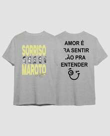Camiseta Unissex Grupo Sorriso Maroto Pagode Samba Turnê Despedida Só Antigas Shows Banda - Cinza - Visão 3