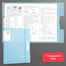 Nuevo diseño de correa, carpeta de archivos A3, Clip de almacenamiento de papel para examen de estudiantes, portapapeles multifunción, Bloc de escritura, carpetas de archivos de documentos - CY0420-Rojo - Ver 4