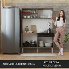 Cocina Integral Completa Modular Madesa Life 120cm Color Marrón/Negro