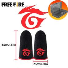 [Free Fire] Gaming Finger Sleeve Gloves Touch Thumb (2pcs) Anti-Sweat COD Mobile Legends State Of Survival - Black - View 2