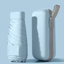 1 pièce Étui de parapluie ultra compact et léger, protection UV noire, convient pour les voyages et la décoration extérieurs. Parapluie pliable, choix printemps-été, cadeaux pour demoiselles d'honneur, décoration de chambre, plage, voyage, pour hommes, pour femmes, vacances, articles mignons - Multicolore - Voir 9