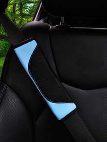 1pc 3D Breathable Skin Feel Leather PU Leather Seat Belt Shoulder Protector Seat Belt Pressure Reducing Comfort Automotive Products For Women - Grey - View 13