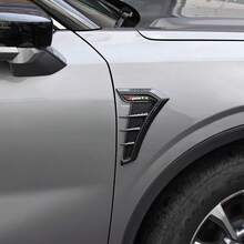 2pcs Air Flow Intake Hole Grille, Universal Car  Side Vents, Side Marker Air Wing Vent Trim Cover,  Decorative Spoiler. The Whole Back Is Double-Sided Glue (Carbon Fiber Black) - 黑色 - 查看 3