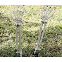 Halloween Dekorationen, realistischer Skeletthand, Gartenpfahl Geisterhand, Halloween Party Kostümzubehör