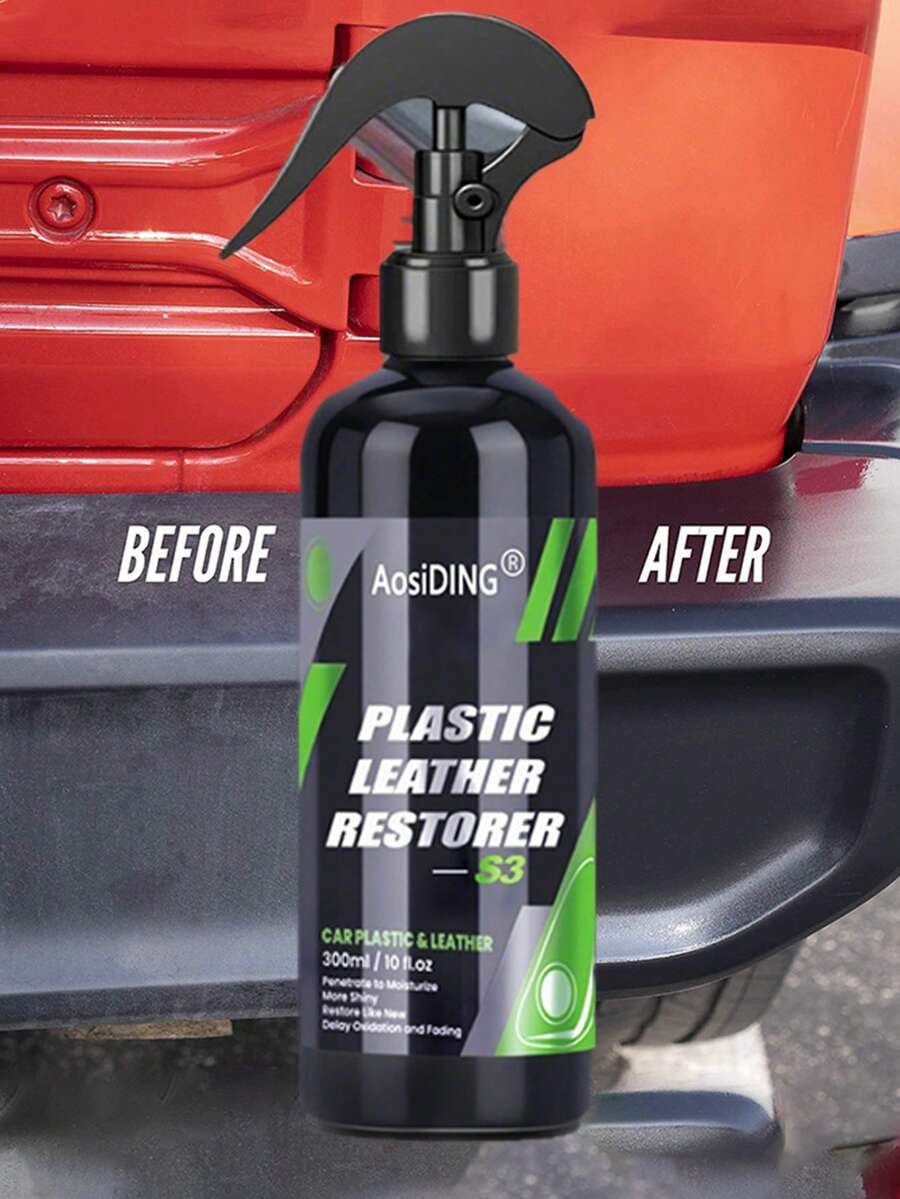 AosiDING-S3 Plastic Leather Restorer Interior Trim Seat Polish Shine Renovator Black New Color Cleaner Spray Car Care Accessories Essential For Car Care S3 - Multicolor - View 1