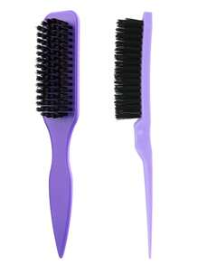 2 Peças Conjunto de Escovas - Escova de Barba Masculina e Pente de Penteado 2 em 1 - Escova de Cerdas de Javali para Bigode para Grooming, Modelagem - Ferramenta de Penteado de Qualidade de Barbeiro para Cabelo Facial e Controle de Frizz - Escova de Cabelo Vintage para Cuidados com a Barba Masculina e Massagem do Couro Cabeludo, Kit de Penteado, Kit de Ferramentas de Cabelo, Conjunto de Penteado
