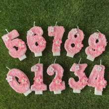 1pc Birthday Candle Numbers, 0-9 Numeric Candle, Romantic Party Favorite Digit Candle Cake Decor, Holiday Anniversary Party Cake Number Candle, Glitter Digit,Wedding