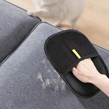 Electrostatic Hair Removal Gloves | Double Sided Brush Style Hair Cleaning Gloves For Removing Cat And Pet Hair | Adhesive Tool Design For Easy Cleaning Of Clothing, Furniture, And Car Interiors | Suitable For Pet Enthusiasts And Home Cleaning, Comfo - 黑色 - 查看 3