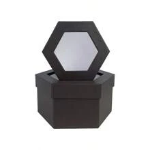 2pcs Hexagon Gift Boxes, Solid Color Stationery Desk Storage Boxes, Suitable For Birthday, Wedding, Graduation Gift Packaging School Supplies, Back To School