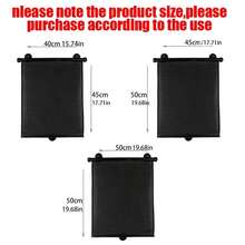 Easypie Selection Universal Car Side Window Shade, Retractable Sun Blocker – Blocks UV & Heat, Fits Most Sedans, SUVs, Trucks & RVs - Black - View 3