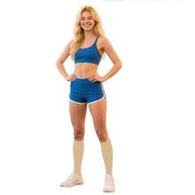 4 Pairs Of Solid Color Compression Socks, Men's And Women's Sports Socks For Running, Cycling, Hiking, Travel Long Leg Warmers, Pregnant Women And Nurses Wear - 彩色 - 查看 7