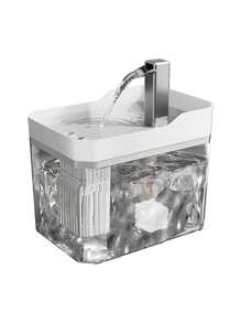 1.5L USB Powered Pet Drinking Fountain, Automatic Indoor Cat/Dog Water Bowl Dispenser With Waterfall, Fresh Tap Water Supply
