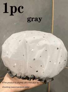 1 pièce Bonnet de douche à double couche, Bonnet anti-chute de cheveux, Bonnet de bain et de sommeil, Bonnet de séchage, Bonnet de coloration, Bandeau élastique, Imperméable, Réutilisable pour femmes, Convient pour la douche, la coiffure, le sauna, la cuisine