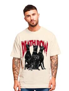 T-Shirt Oversized Deathrow Doberman Streetwear Premium Summer Winter T-Shirt - Hồng_3059 - Xem 1