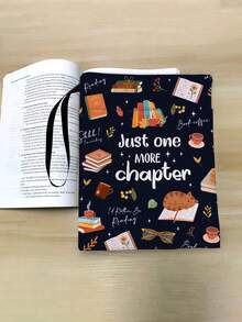 1PC Book Sleeve Book Protector Book Pouch Book Lovers Gifts Bookish Gifts Book Cover With Zipper For Hardcover Paperback Washable Floral Printed Gift Bag For Women Daughter GirlBirthday, BookCover Back To School,Back To School,School Supplies - Multicolor - View 14