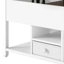BALCONERA  White & Gray 4-In-1 Multi-Functional Lift-Top Coffee Table – Liftable Table With Drawers & Storage Space, Converts To Dining Table For Living Room/Dining Room - White - View 8