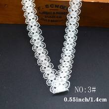 1Roll/10Meters 1.57inch/4cm White Lace Trim Fabric Ribbon Craft DIY Lace Sewing Handmade Embroidery Home Accessories - White - View 13