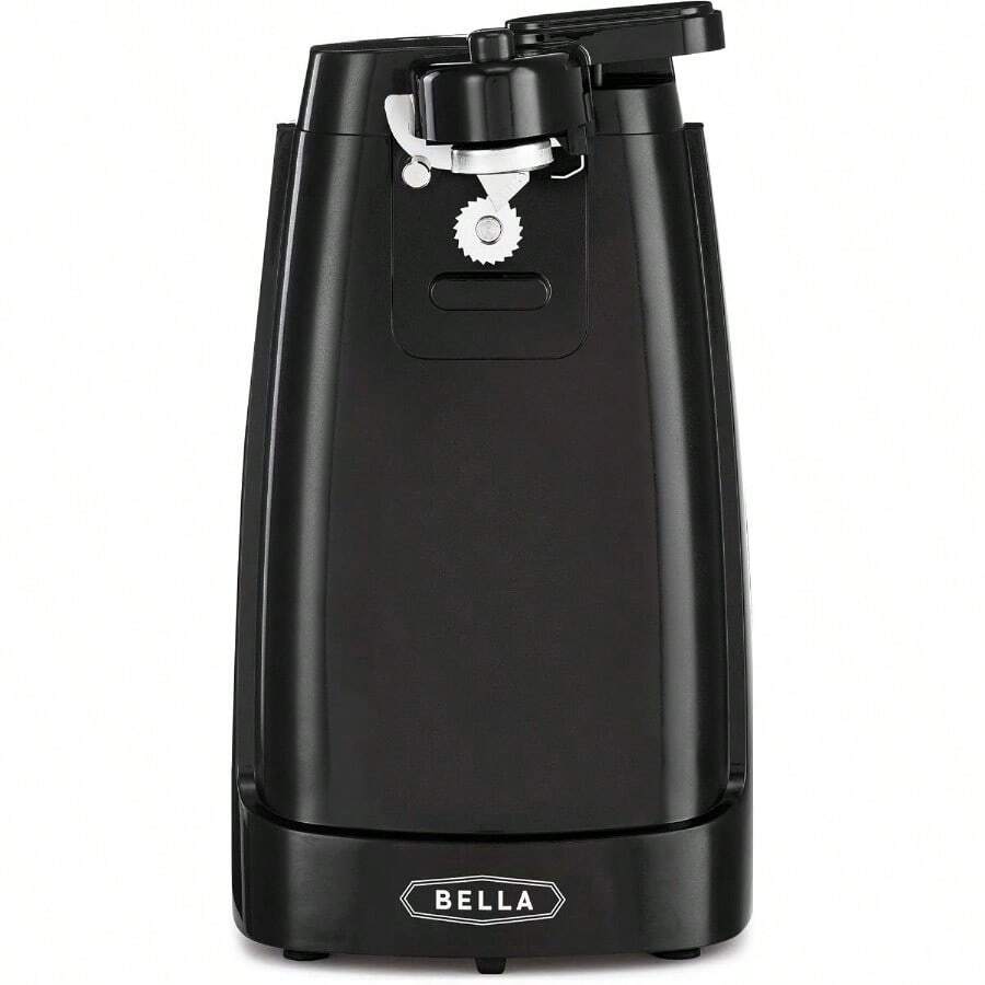 NEWElectric Can Opener And Knife Sharpener Multifunctional Jar And Bottle Opener With Removable Cutting Lever And Cord Storage Stainless Steel Blade Black7.3 - 黑色 - 查看 1