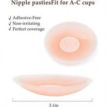 QY Nipple Covers For Women Cakes Nipple Covers 1 Pairs Silicone Reusable Breast Petals  Nipple Cover 8380 - 如圖 - 查看 5