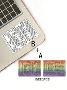 2pcs Windows Shortcut Key Sticker Cover Decoration Laptop Keyboard Shortcut Key Reference Tip Sticker Back To School.School Supplies