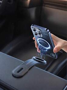 Flexible Magnetic Car Phone Holder – Adjustable Aluminum Alloy Arm With 360° Rotation, Shapeable Design For Custom Viewing Angles, Clamp-Free, Scratch & Shock Proof, Universal Compatible With IPhone& All Smartphones - Black - View 11